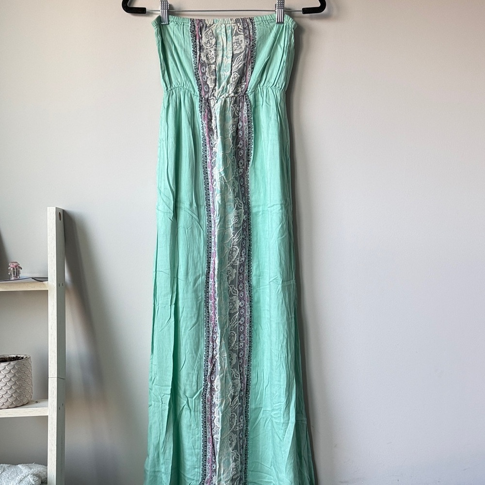 O'Neill Mint Green Strapless Dress